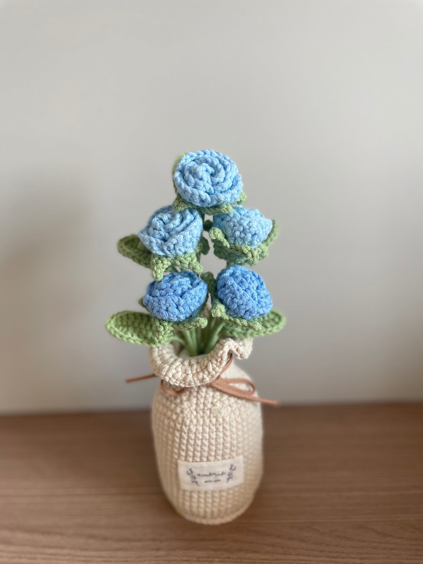 Crochet Rose Flower in Pocket | 5 Small Flowers | Purple, Blue, Pink, Red, Yellow