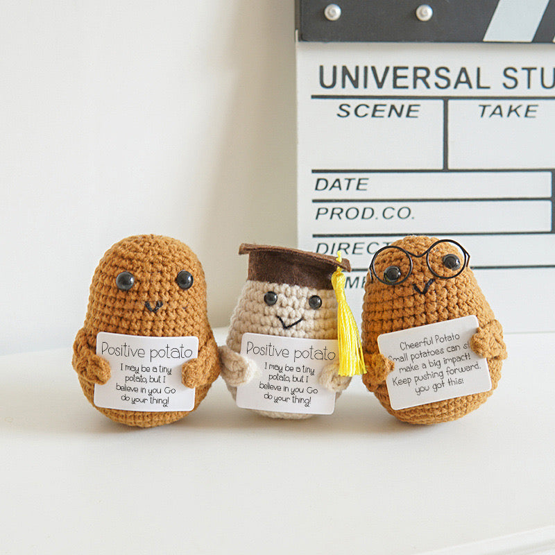 Crochet Amigurumi, Positive Potato/Cucumber/Mushroom/Apple/Lemon/Avocado