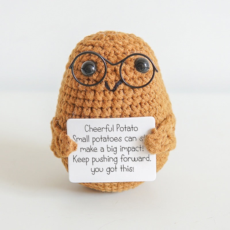 Crochet Amigurumi, Positive Potato/Cucumber/Mushroom/Apple/Lemon/Avocado