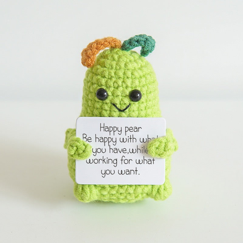 Crochet Amigurumi, Positive Potato/Cucumber/Mushroom/Apple/Lemon/Avocado