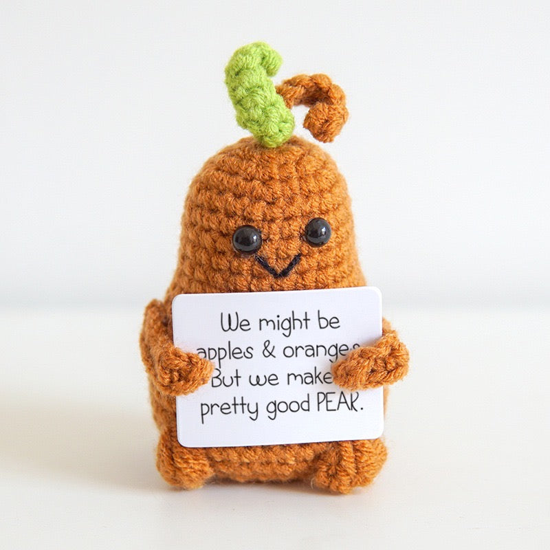 Crochet Amigurumi, Positive Potato/Cucumber/Mushroom/Apple/Lemon/Avocado