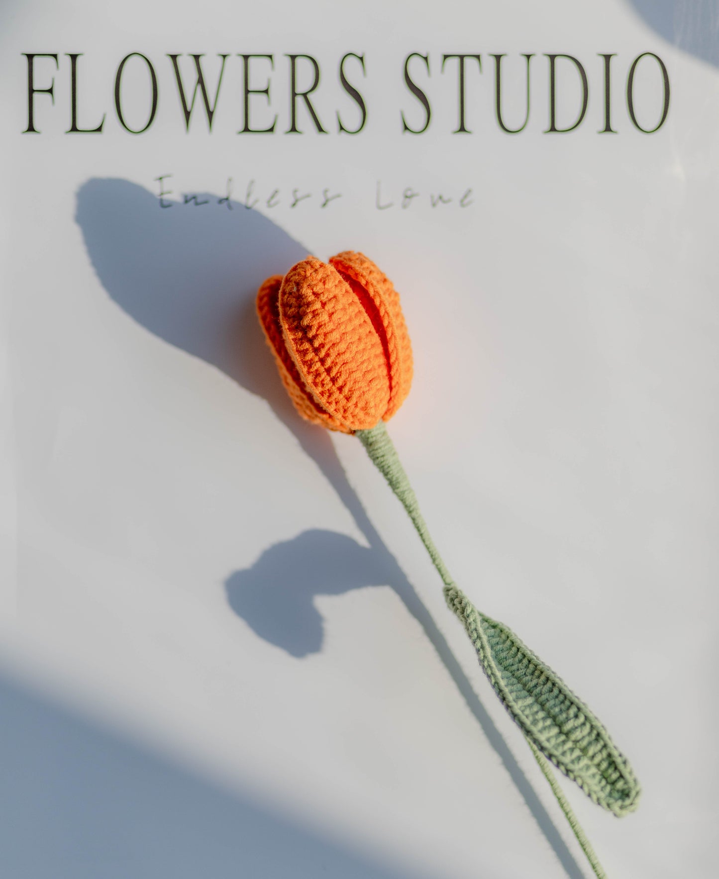 Crochet Tulip Stems, Soft Cotton Yarn, Multiple Colors Available