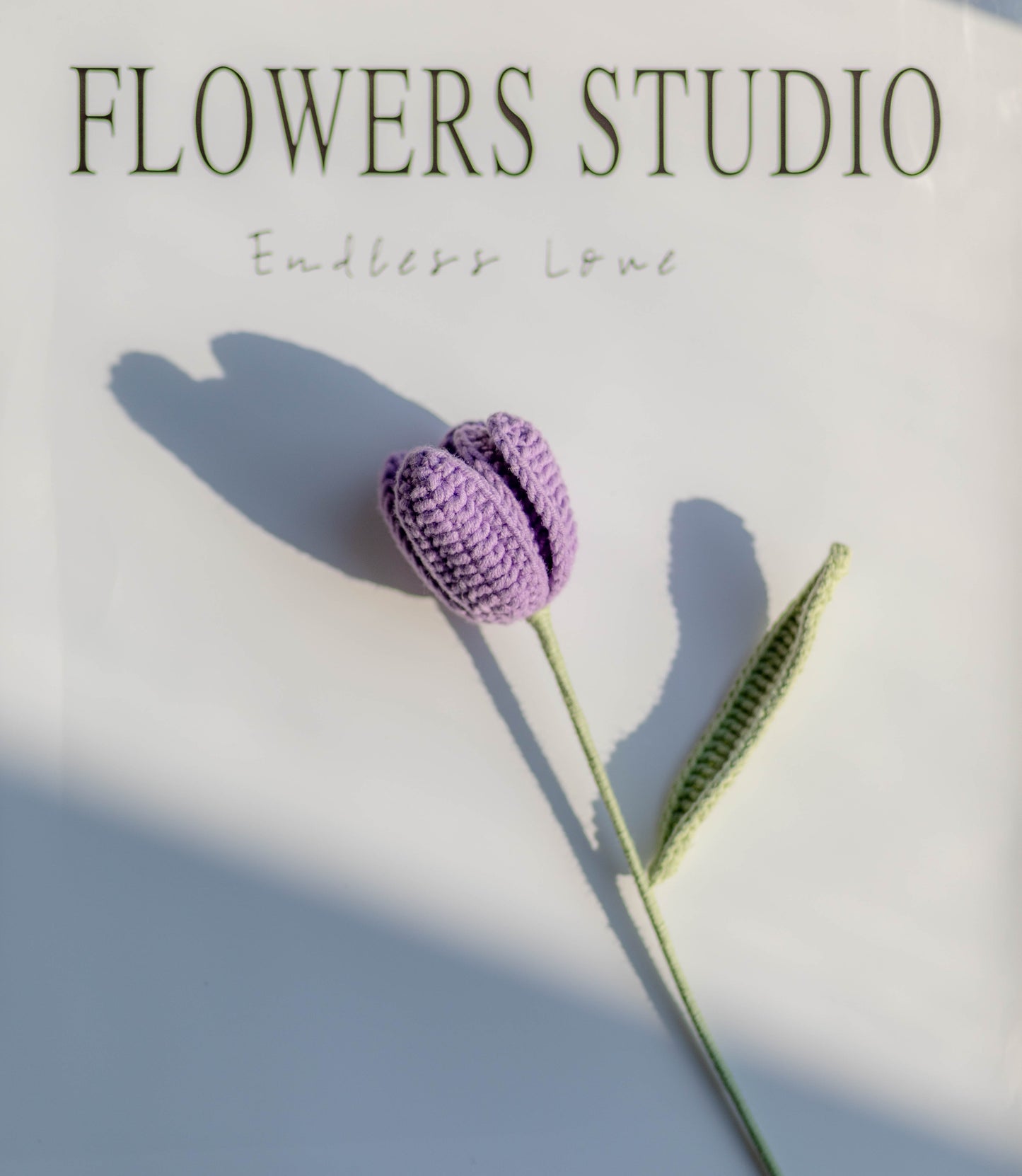 Crochet Tulip Stems, Soft Cotton Yarn, Multiple Colors Available