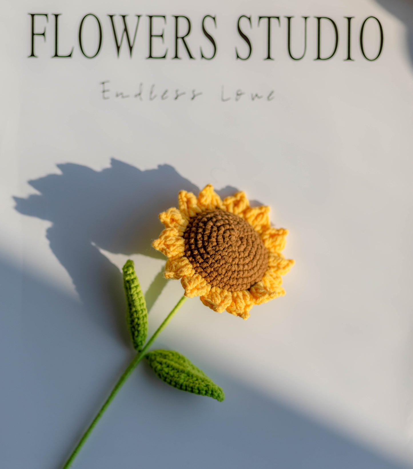 Classic Crochet Sunflower Stems, Soft Cotton Yarn, Multiple Style Available