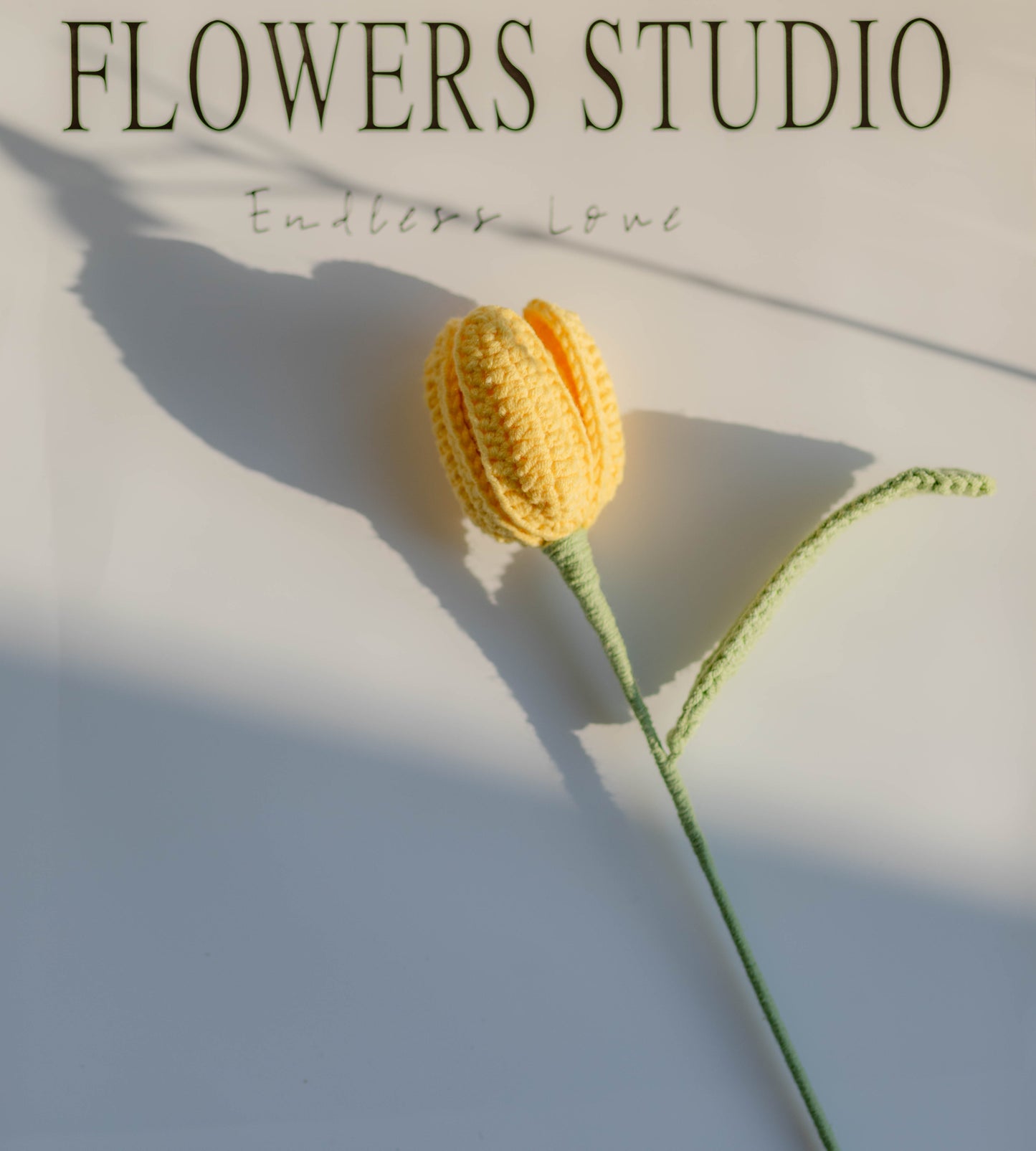 Crochet Tulip Stems, Soft Cotton Yarn, Multiple Colors Available