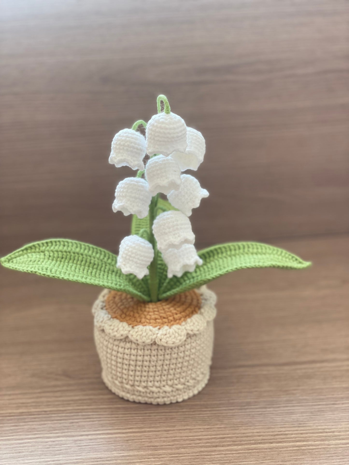 Crochet Lily of the Valley Flowers in Pot | Large (9 Flowers) | Pink, Purple, Yellow, White