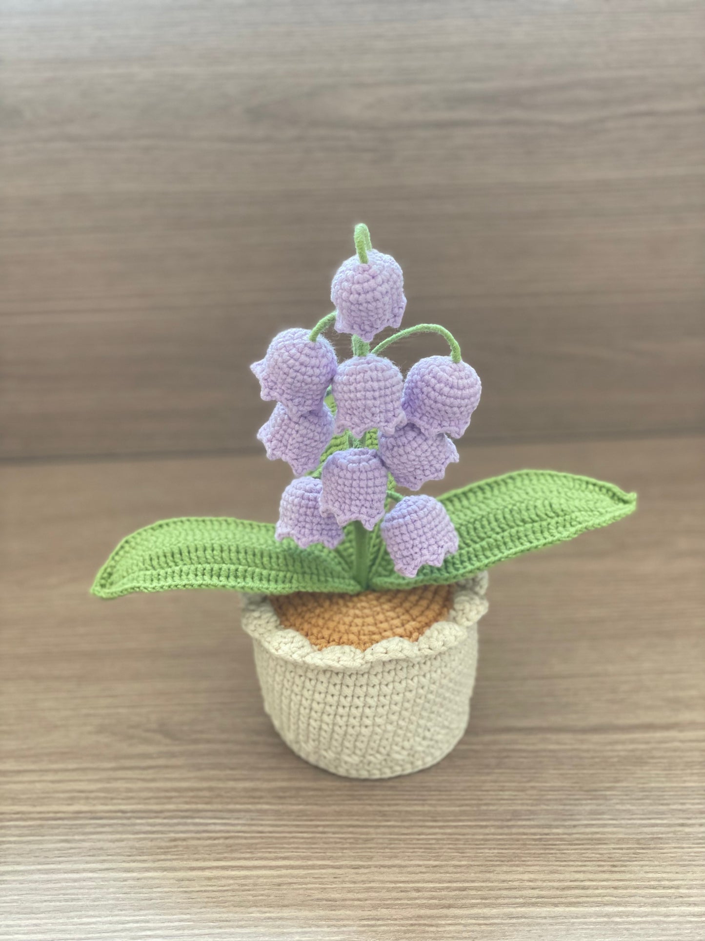 Crochet Lily of the Valley Flowers in Pot | Large (9 Flowers) | Pink, Purple, Yellow, White