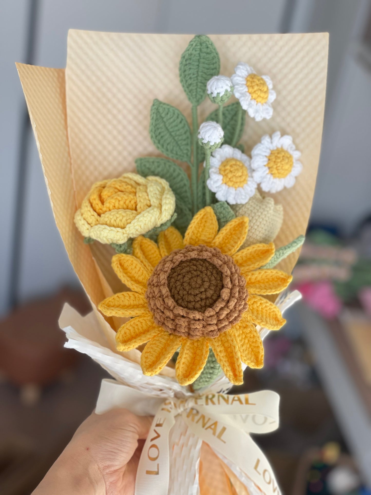 Bouquet de tournesols au crochet | Plusieurs styles disponibles