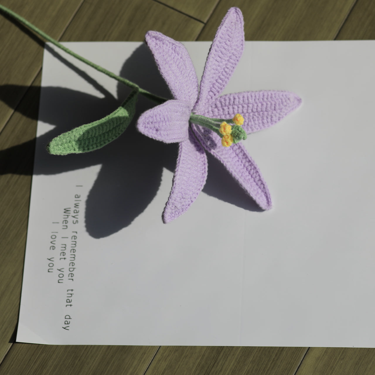 Crochet Lily Flower Stems, Soft Cotton Yarn, Available in Pink/Purple/White