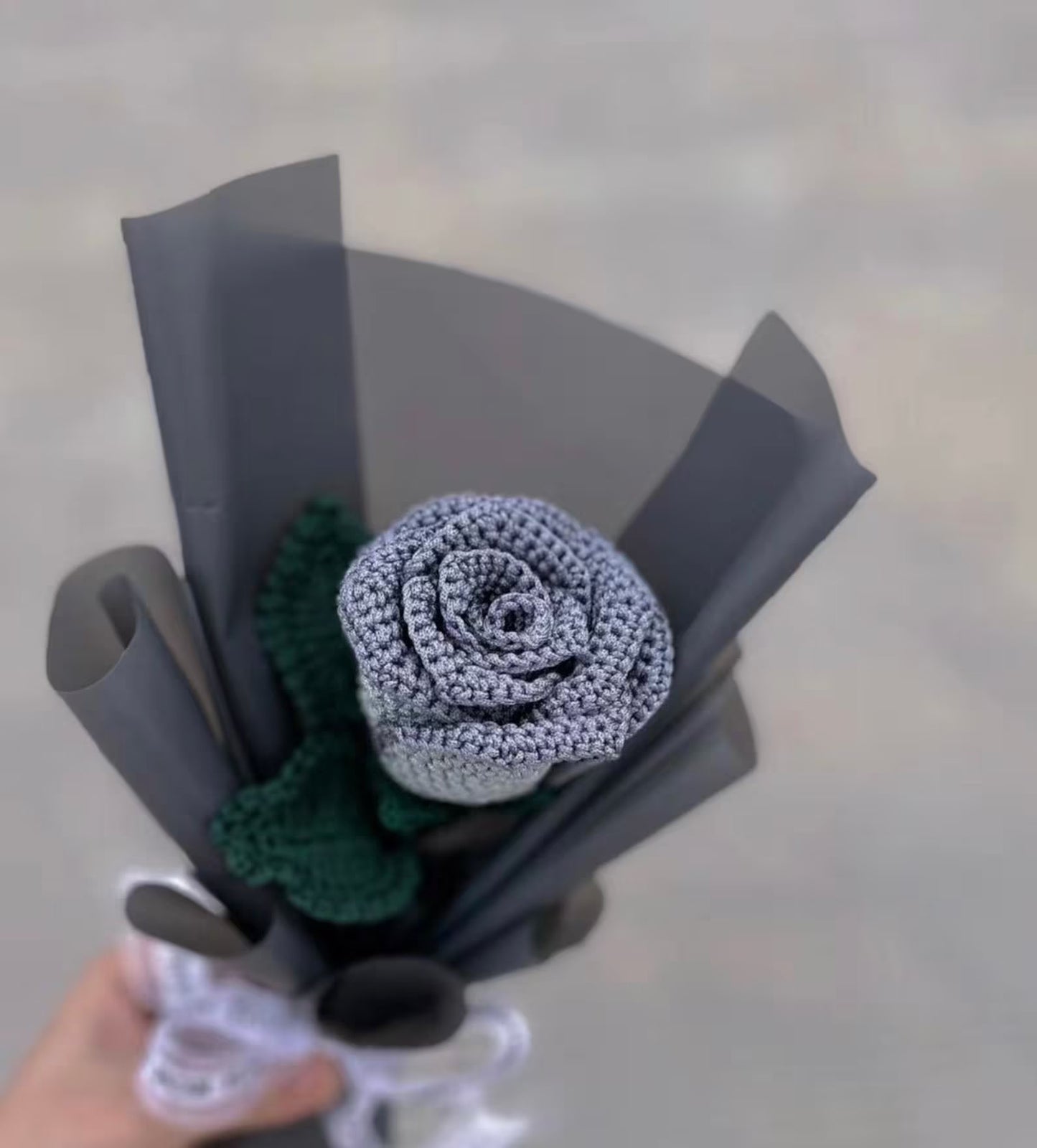 Crochet Rose Bouquet | Single-Stem Bouquet | Multiple Color Options