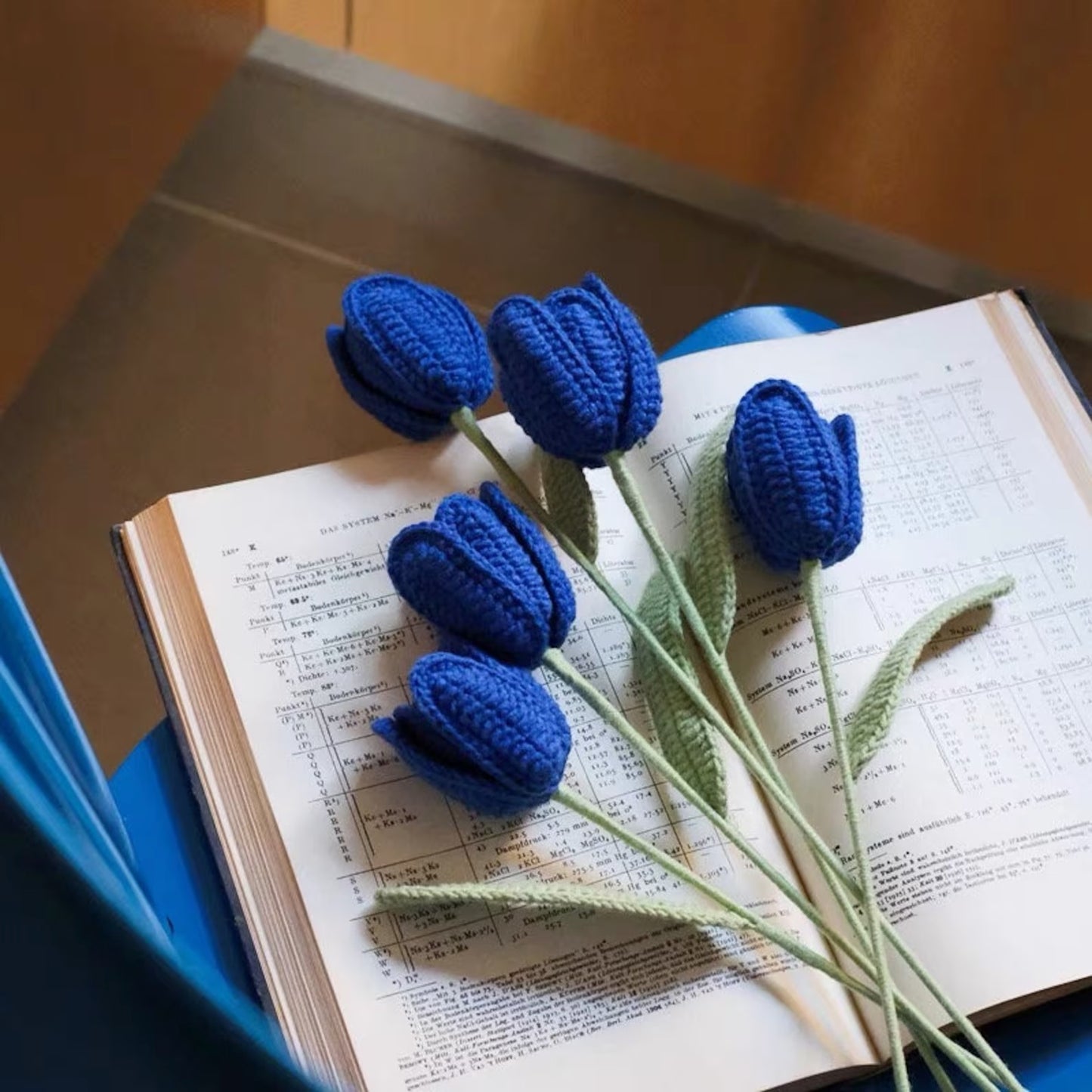 Crochet Tulip Stems, Soft Cotton Yarn, Multiple Colors Available