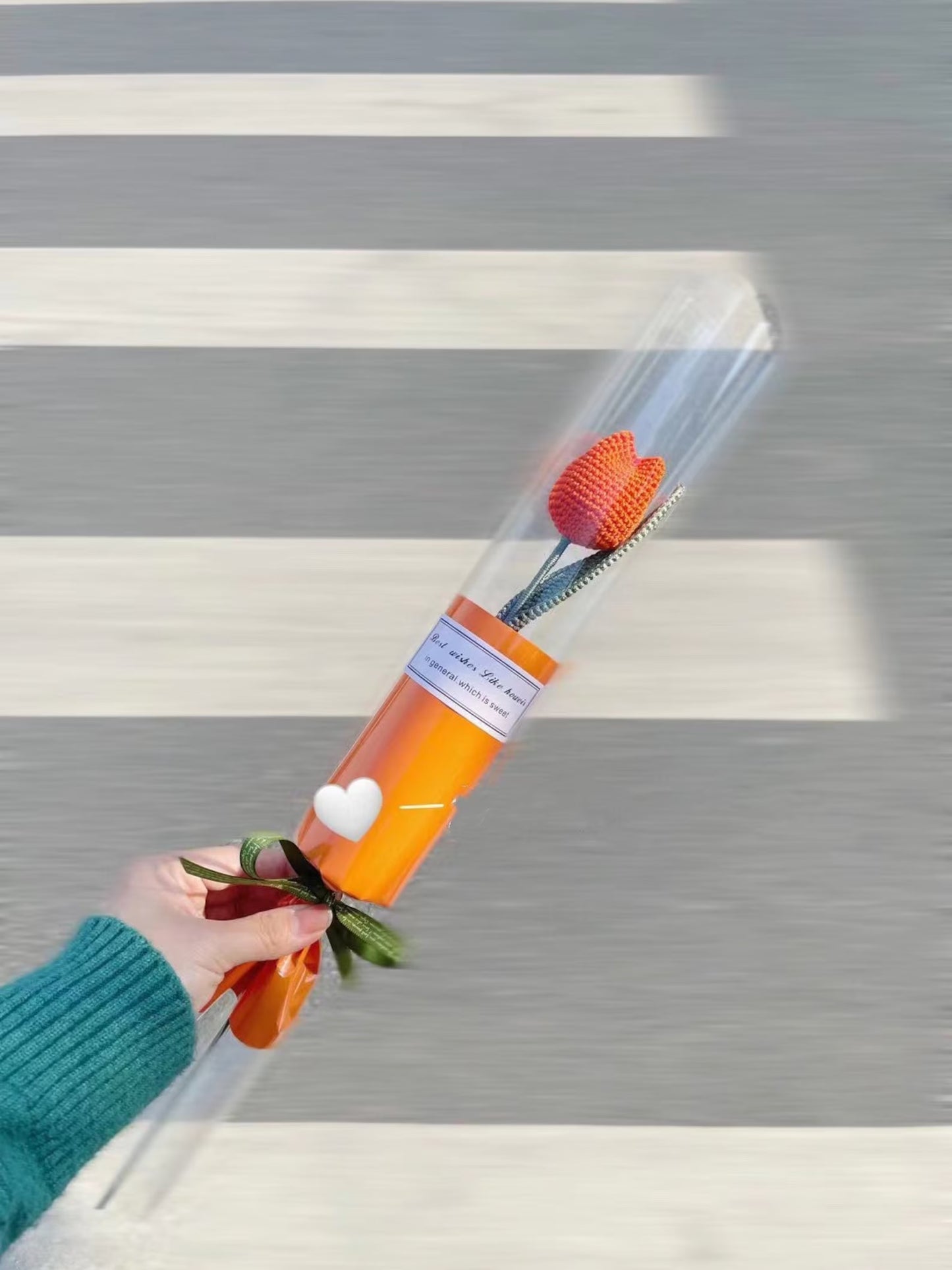 Bouquet de tulipes au crochet, bouquet de fleurs simples, plusieurs couleurs disponibles