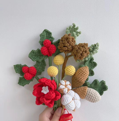 Crochet Christmas Special Mixed Flower Bouquet