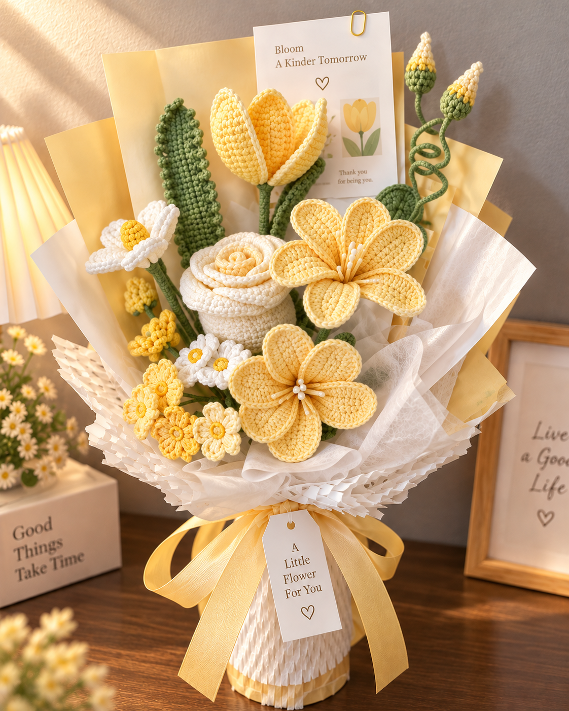 Handmade Mixed Crochet Flower Bouquet – Everlasting Floral Gift